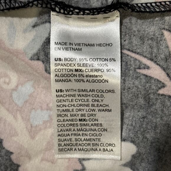 Chico's Top Women's Size 2 Large Colorful Paisley Puff Sleeve Cotton Stretch - Picture 12 of 13